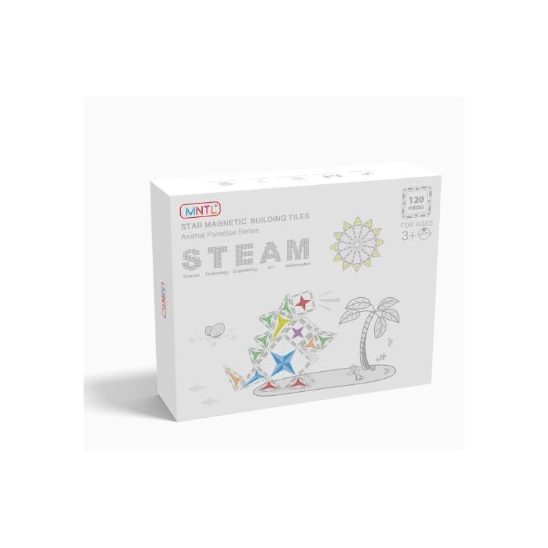 Magnetic tiles Djurparadiset 120-pack