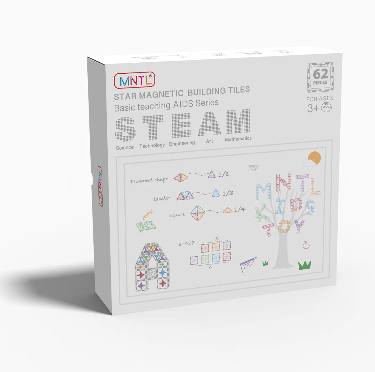 Magnetic tiles Bas set 62-pack